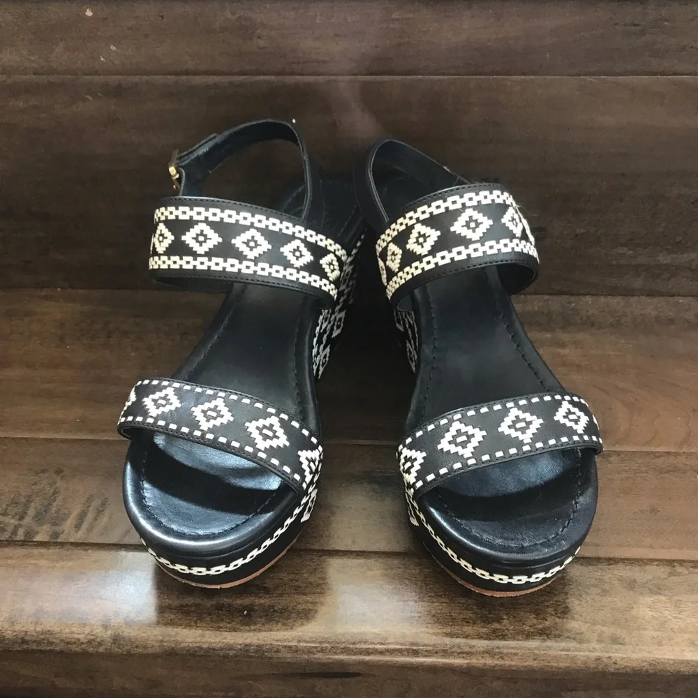 Tory Burch Wedge Sandals - Picture 1 of 6